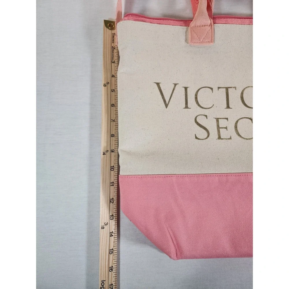NEW Victoria's Secret 2 in‎ 1 Cooler Tote Bag Womens Pink Canvas Insulated Beach
